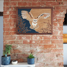 Load image into Gallery viewer, Barn Owl Large Marquetry Wall Art