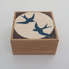 Load image into Gallery viewer, Swallows Marquetry Trinket Box