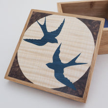 Load image into Gallery viewer, Swallows Marquetry Trinket Box
