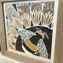 Load image into Gallery viewer, Bumble Bee Marquetry Wall Hanging