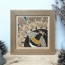 Load image into Gallery viewer, Bumble Bee Marquetry Wall Hanging
