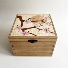 Load image into Gallery viewer, Pink Cherry Blossoms Small Wooden Jewellery Box