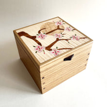 Load image into Gallery viewer, Pink Cherry Blossoms Small Wooden Jewellery Box