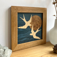 Load image into Gallery viewer, Miniature Evening Swallows Marquetry Wall Art