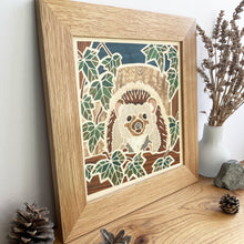 Load image into Gallery viewer, Hedgehog Marquetry Wall Hanging