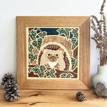 Load image into Gallery viewer, Hedgehog Marquetry Wall Hanging