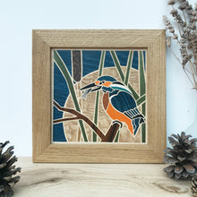 Load image into Gallery viewer, Kingfisher Marquetry Wall Hanging