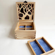 Load image into Gallery viewer, Moonlit Trees Small Wooden Ash Jewellery Box