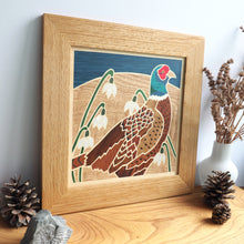 Load image into Gallery viewer, Noisy Pheasant Marquetry Wall Hanging