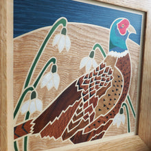 Load image into Gallery viewer, Noisy Pheasant Marquetry Wall Hanging