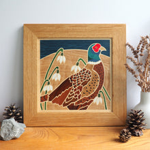 Load image into Gallery viewer, Noisy Pheasant Marquetry Wall Hanging
