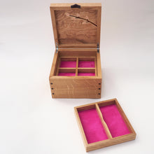 Load image into Gallery viewer, Pink Orchids Small Wooden Jewellery Box