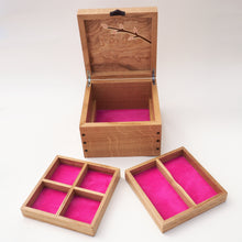 Load image into Gallery viewer, Pink Orchids Small Wooden Jewellery Box