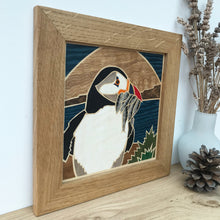 Load image into Gallery viewer, Puffin Marquetry Wall Hanging