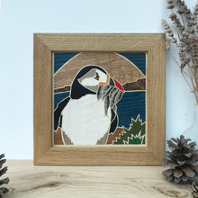 Load image into Gallery viewer, Puffin Marquetry Wall Hanging