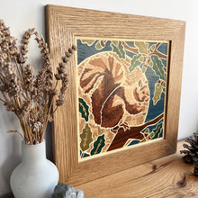 Load image into Gallery viewer, Red Squirrel Marquetry Wall Hanging