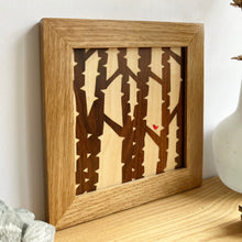 Load image into Gallery viewer, Miniature Silver Birch Trees (Light) Marquetry Wall Art