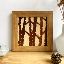 Load image into Gallery viewer, Miniature Silver Birch Trees (Light) Marquetry Wall Art