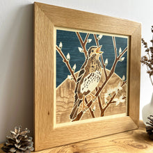 Load image into Gallery viewer, Song Thrush Marquetry Wall Hanging