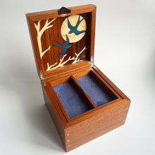 Load image into Gallery viewer, Swallows Wooden Jewellery Box