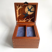 Load image into Gallery viewer, Swallows Wooden Jewellery Box