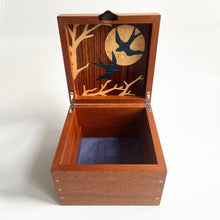 Load image into Gallery viewer, Swallows Wooden Jewellery Box