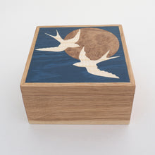 Load image into Gallery viewer, Evening Swallows Marquetry Trinket Box