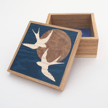Load image into Gallery viewer, Evening Swallows Marquetry Trinket Box