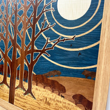 Load image into Gallery viewer, 'Moonlit Woods' Large Marquetry Wall Art