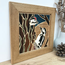 Load image into Gallery viewer, Woodpecker Marquetry Wall Hanging