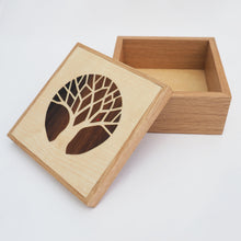 Load image into Gallery viewer, Little Bird in Tree (Light) Wooden Trinket Box