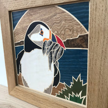 Load image into Gallery viewer, Puffin Marquetry Wall Hanging