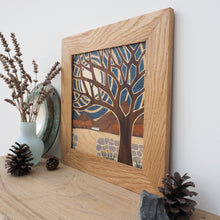 Load image into Gallery viewer, 'Welsh Mountains' Original Marquetry Wall Hanging