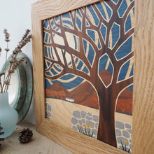 Load image into Gallery viewer, 'Welsh Mountains' Original Marquetry Wall Hanging