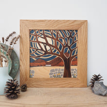 Load image into Gallery viewer, 'Welsh Mountains' Original Marquetry Wall Hanging