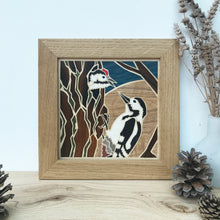Load image into Gallery viewer, Woodpecker Marquetry Wall Hanging