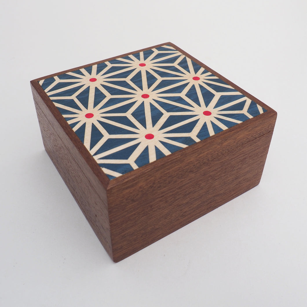 Asanoha Pattern Sapele Trinket Box