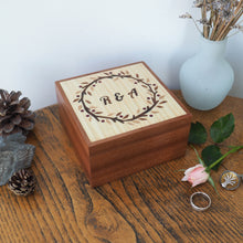 Load image into Gallery viewer, Autumn Wedding Wreath Trinket Box