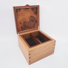 Load image into Gallery viewer, blue pattern marquetry small wooden jewellery box