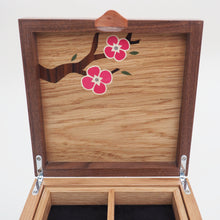Load image into Gallery viewer, Bright Pink Cherry Blossom Small Wooden Jewellery Box