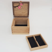 Load image into Gallery viewer, Bright Pink Cherry Blossom Small Wooden Jewellery Box