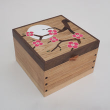 Load image into Gallery viewer, Bright Pink Cherry Blossom Small Wooden Jewellery Box