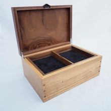 Load image into Gallery viewer, open wooden jewellery box