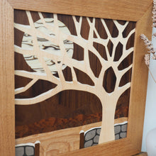 Load image into Gallery viewer, 'First Snowfall' Original Marquetry Wall Hanging