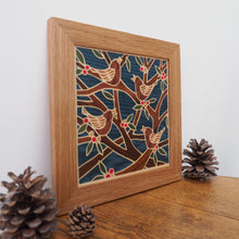 Load image into Gallery viewer, Four Calling Birds Marquetry Wall Hanging