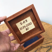 Load image into Gallery viewer, Blue Waves Wooden Trinket Box