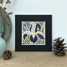Load image into Gallery viewer, Iris Flower Framed Giclee Print