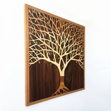 Load image into Gallery viewer, large tree of life marquetry wall hanging