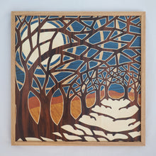 Load image into Gallery viewer, &#39;Midnight Journey&#39; Large Marquetry Wall Art

