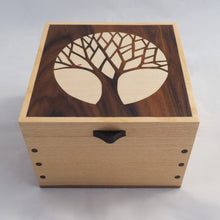 Load image into Gallery viewer, Little Bird in Tree Small Wooden Jewellery Box